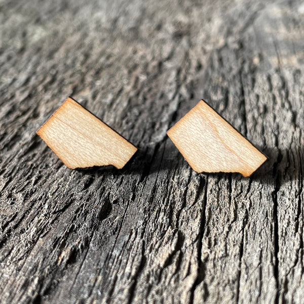 Province of Alberta Maple Wood Earrings